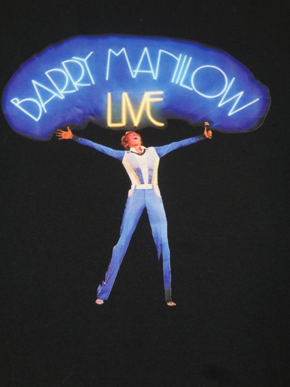 BARRY MANILOW LIVE IN CONCERT - BLACK 2XL T-SHIRT L802